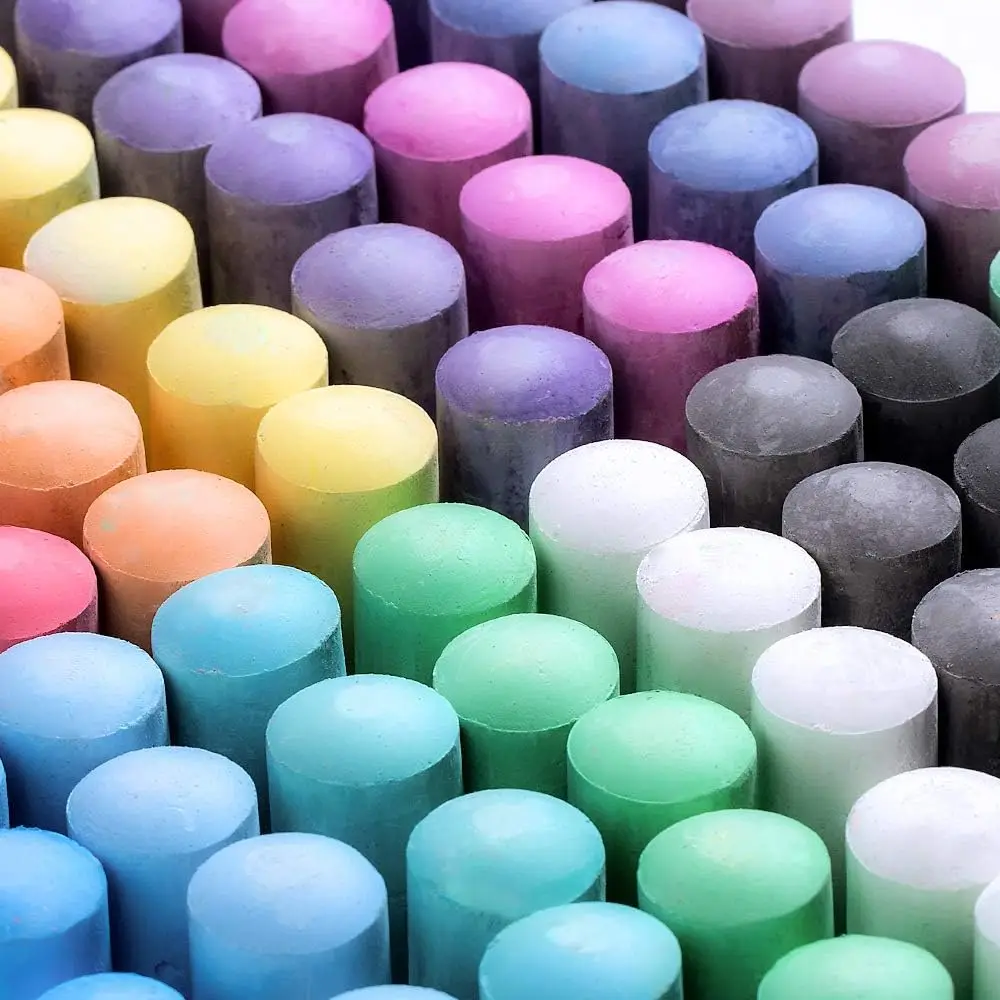 

144 Pack Jumbo Sidewalk Chalk Set, 18 Colors for Kids and Family Fun on Sidewalks, Blackboards, and Playgrounds