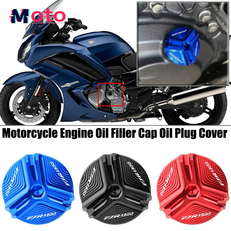 

Brand new For YAMAHA FJR1300 FJR 1300 High quality Motorcycle CNC Accessories Aluminium Engine Oil Filler Cap Oil Plug Cover