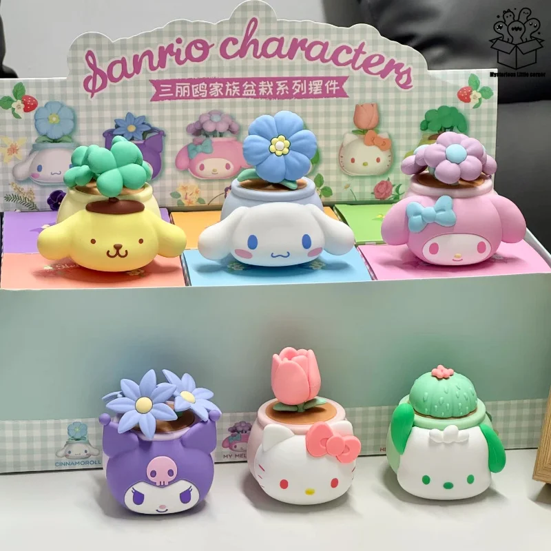 

Sanrio Family Potted Plant Series Blind Box - Hello Kitty My Melody Cinnamoroll Cartoon Peripheral Figure Decoration Item Gift