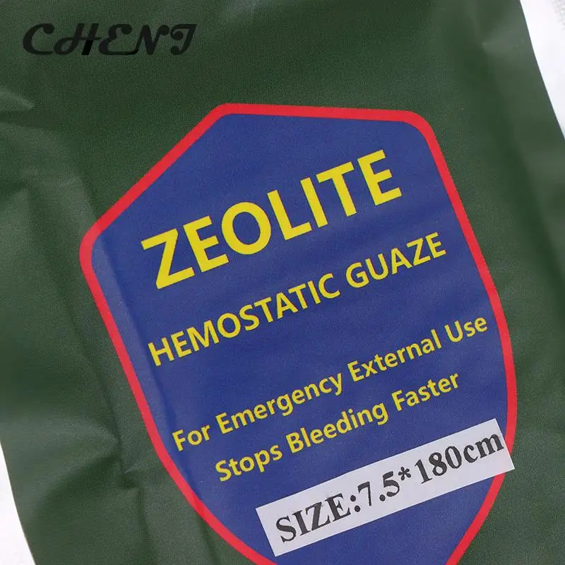 1Bag Hemostatic Kaolin Gauze Combat Emergency Trauma Z-Fold Soluble For Ifak Tactical Military First Aid Kit Medical Wound
