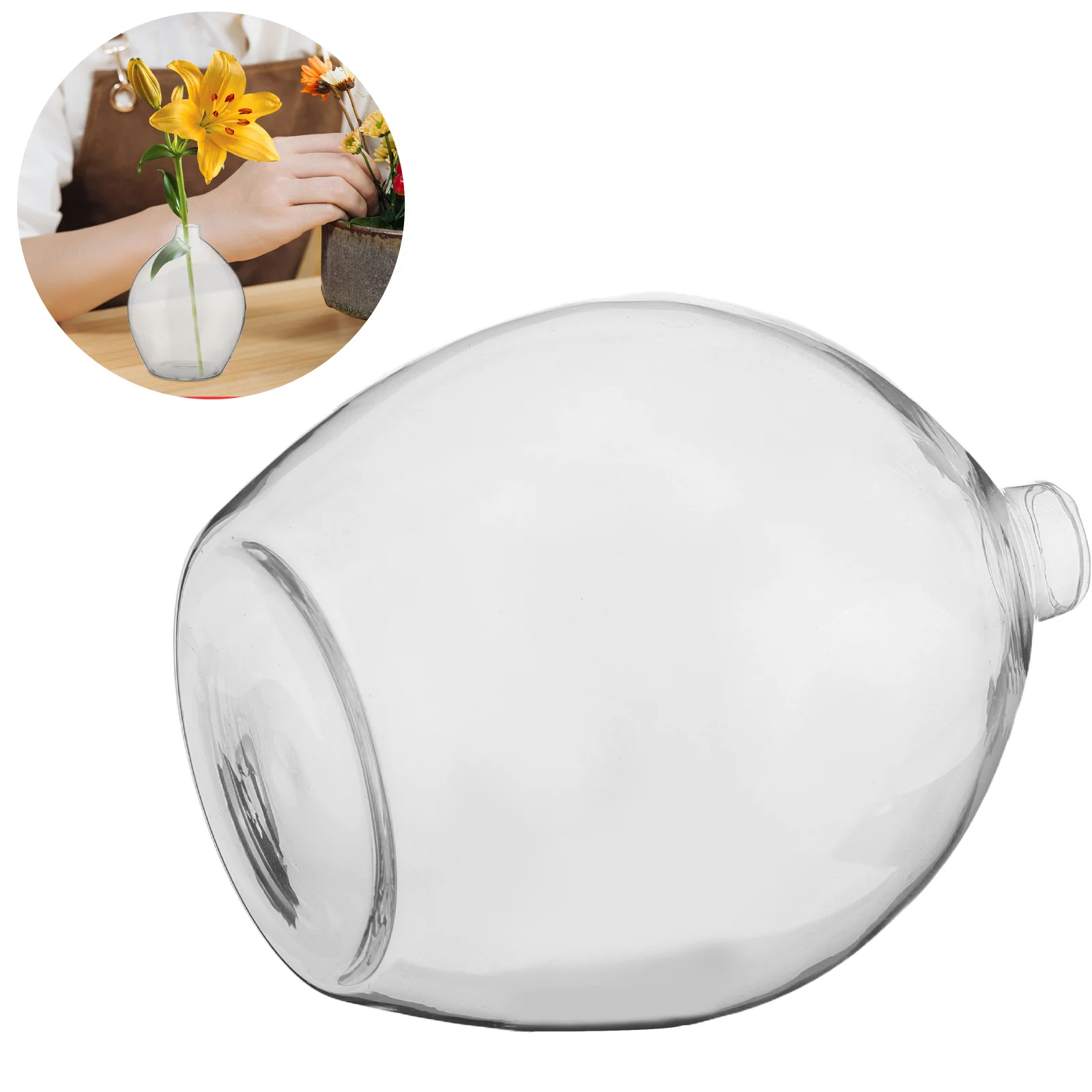 

Desktop Glass Flower Pot Centerpiece Vases for Table Hydroponic Planter Decorative Clear Bud
