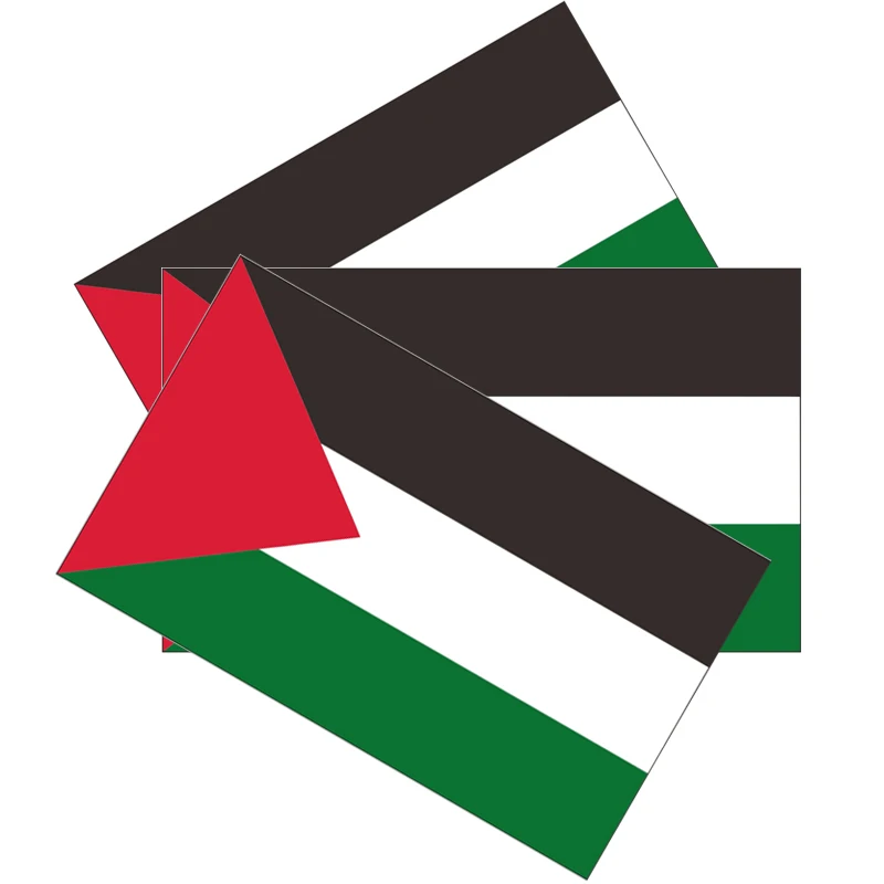 Palestine Flag Bumper Stickers 3 Pieces Are Made of Durable Waterproof Material, Motorcycle Helmet Trunk Vinyl Stickers