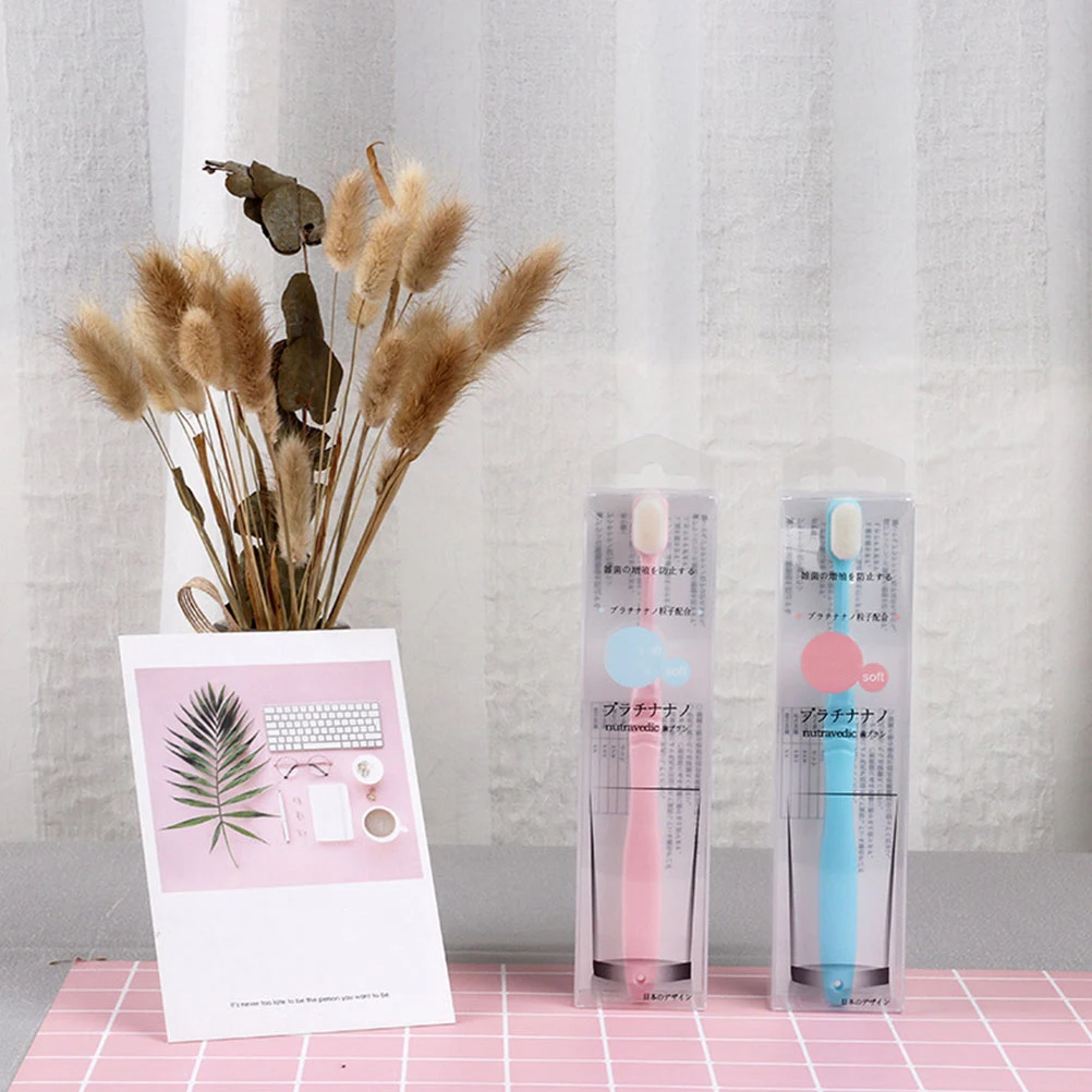 

4pcs Soft Toothbrush Bur Teeth Bristle Soft-Bristle For Adult Bristles Cleaning High-Quality Pp Material Ergonomic Design