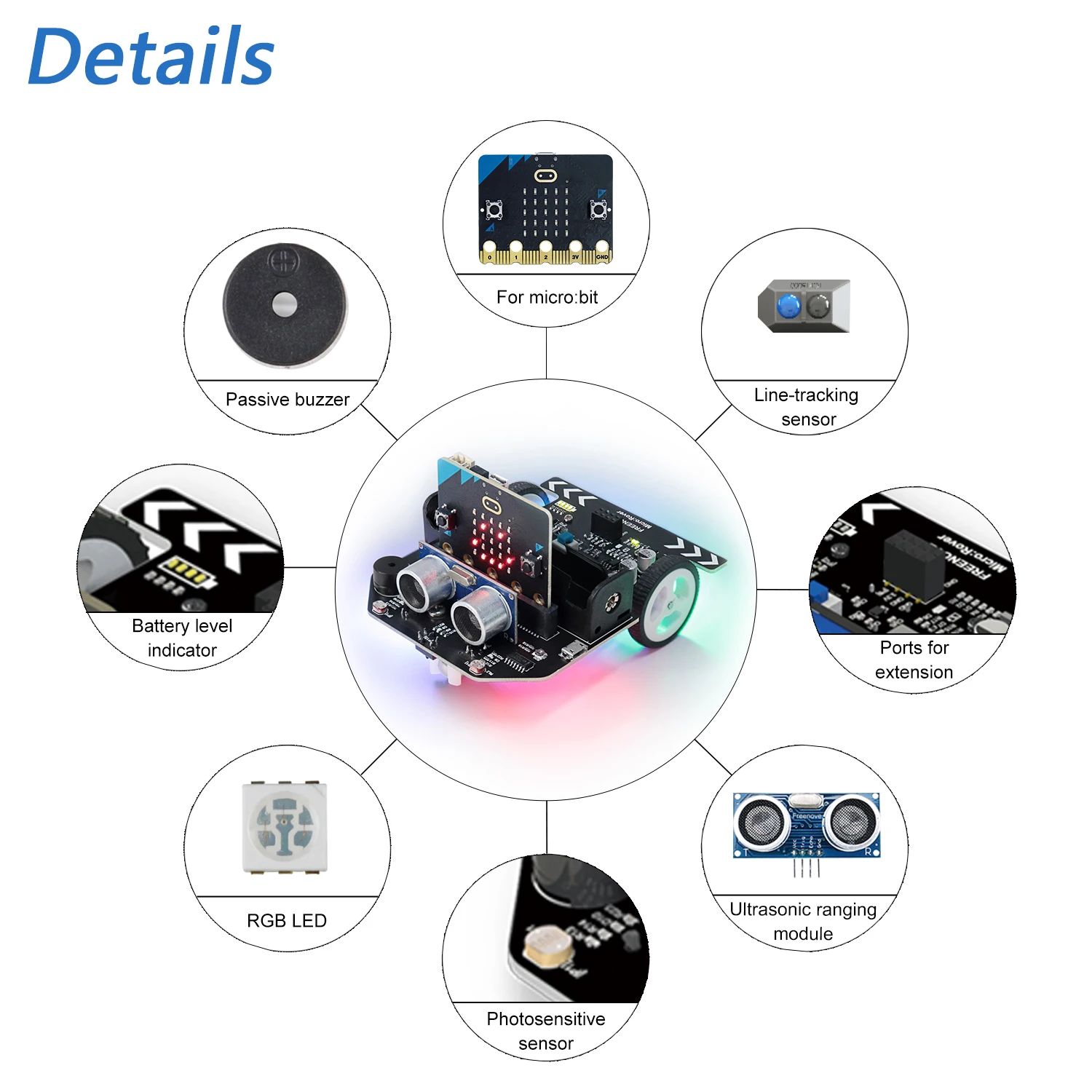 Freenove Micro:Rover Kit voor  - Microbit Robot recensie en prijs