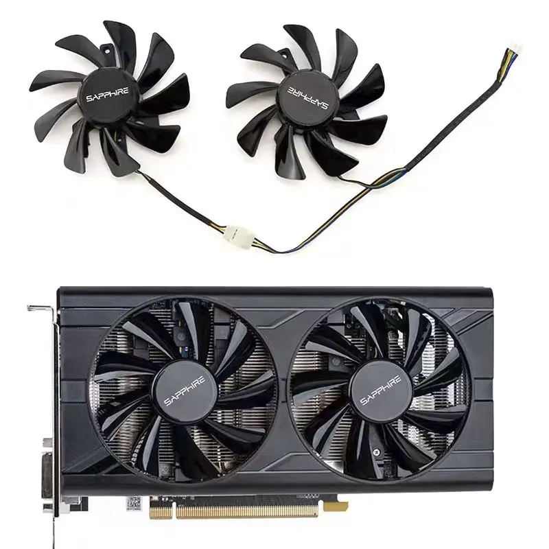 

Brand new GPU 85MM 4PIN T129215SU DC 12V 0.5A for Sapphire RX 580 2048SP 8G D5 graphics card cooling as replacement cooling fan