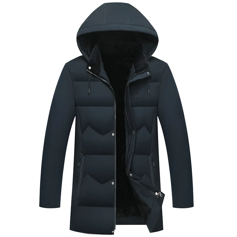 Winter Trade Thickened Versatile Mid Length Men\'s Warm Cotton Coat Fashion Coat