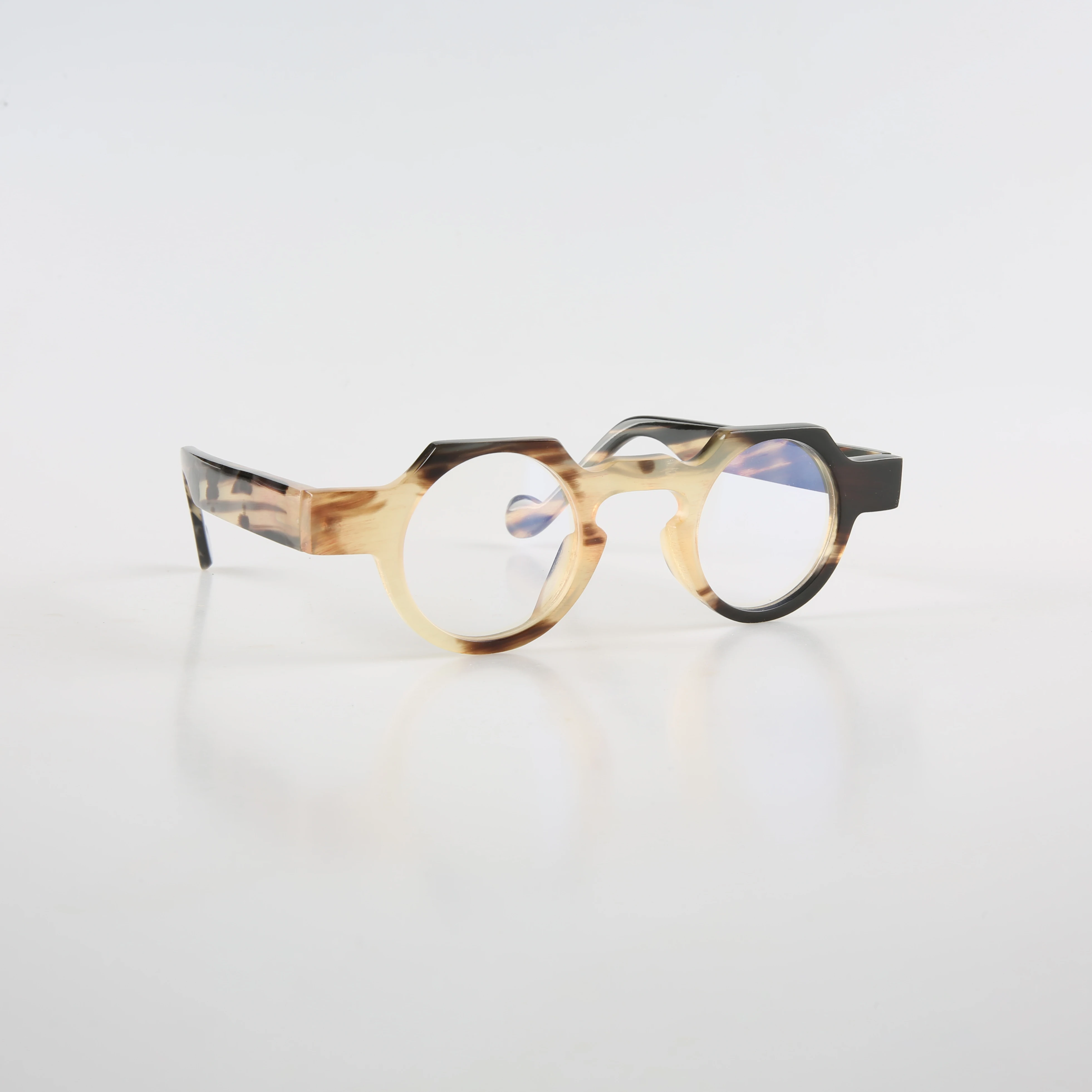 

Man Glasses Frames Unique Round Graduated Lenses Eyeglasses Vintage Prescription Handmade Horn Optical Lenses Eyeglass Frames