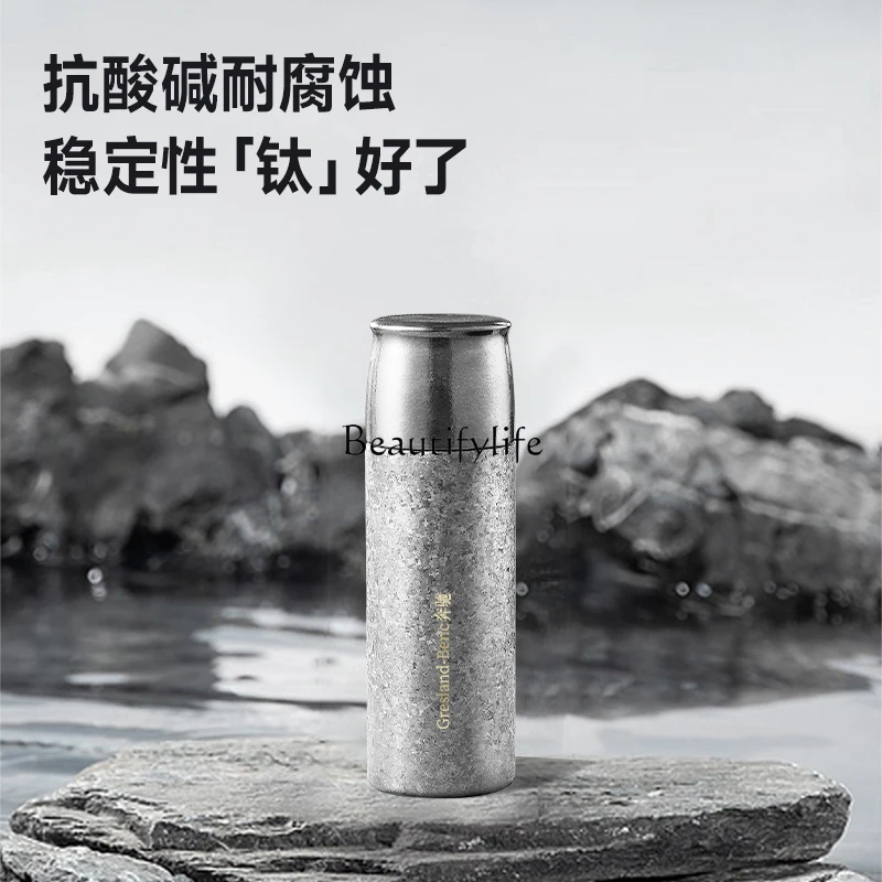 Puur Titanium Thermos Cup Thee Cup Thee Scheiding Water Cup Draagbare Nieuwe Grote Capaciteit