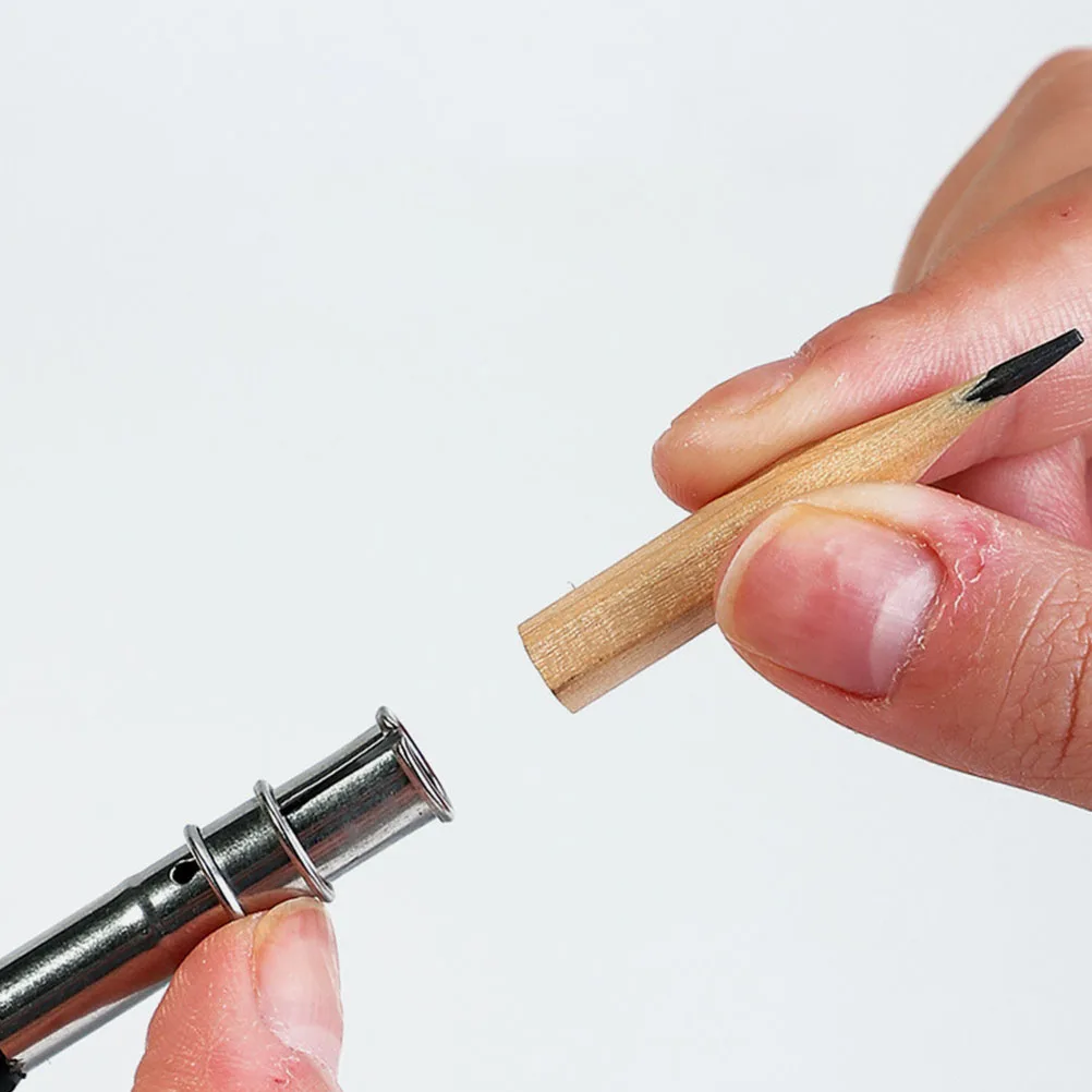 

12Pcs Pencil Lengtheners Stainless Steel Durable Pencil Holders Compact Lightweight for School Office Art Drawing Supply