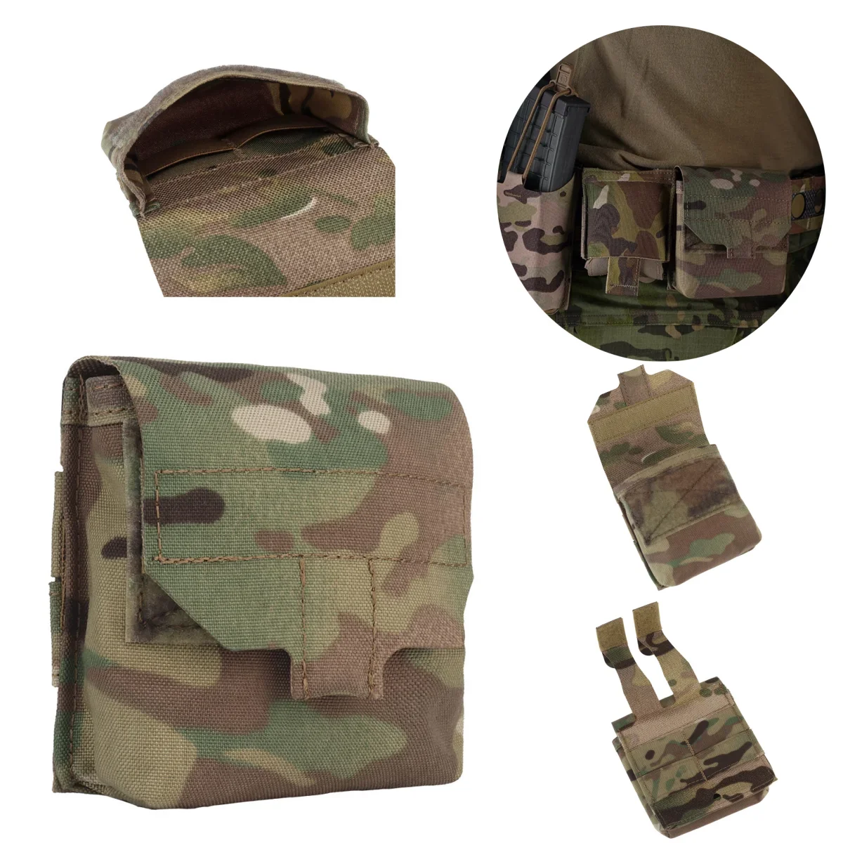 

MiniTactical Utility Pouch Molle Compatible Small Tool Organizer Outdoor EDC Pocket Dump Pouch for Keychain Flashlight Multitool