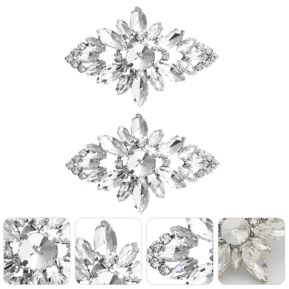 

2 шт. хрустальные клипсы для обуви со стразами, свадебные пряжки, блестящие декоративные цветы для свадебной обуви, для вечеринок