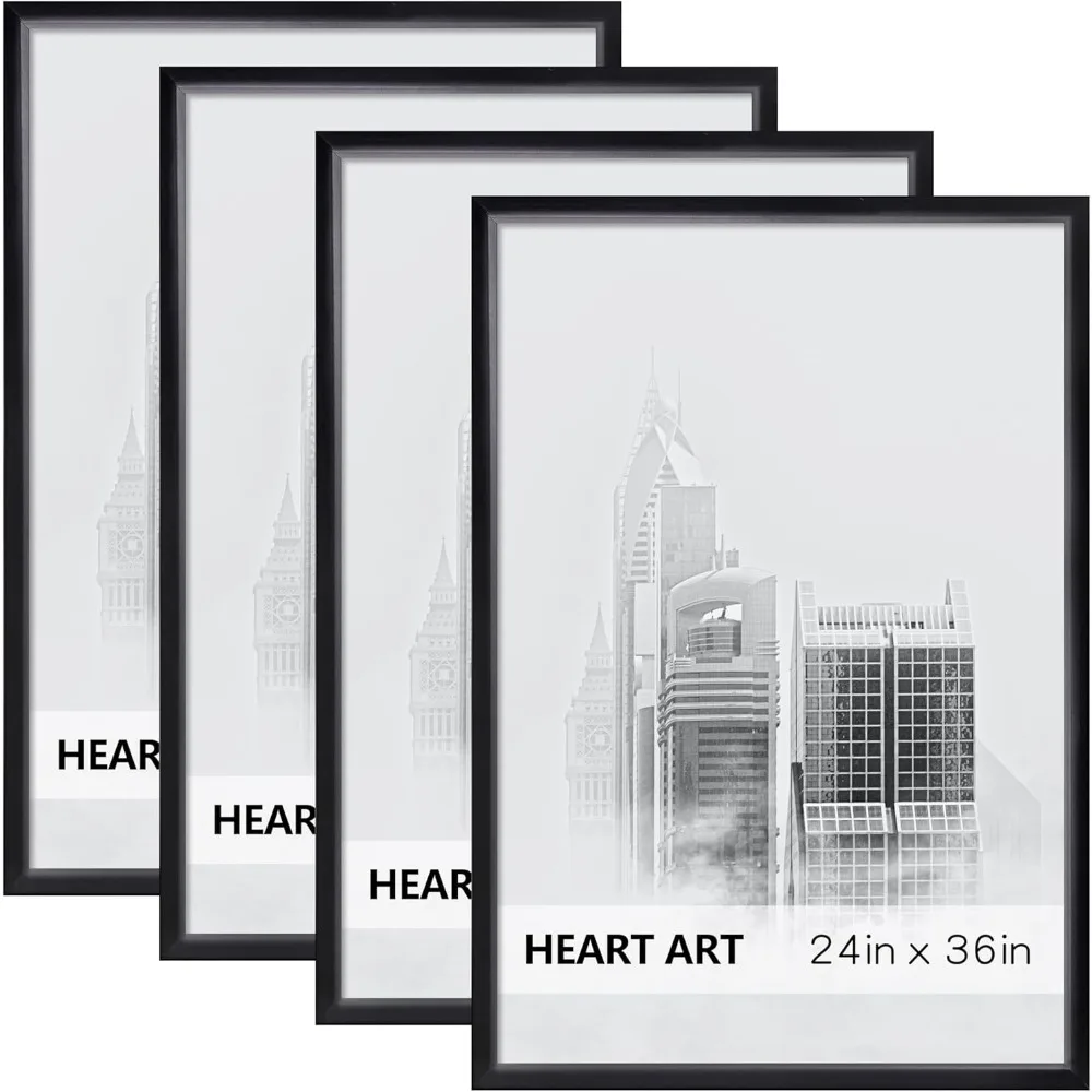 Picture Frames & Albums Poster Frame ,24x36 Frame without Mat for Horizontal or Vertical Wall Mounting,Black