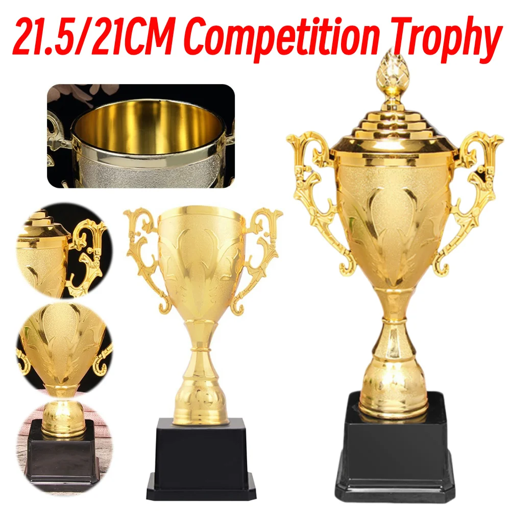 Winner Plastic Trophies with Base Gold Trophy 21.5/21cm Creative Achievement Prize Award Trophy for Kids Competition Reward