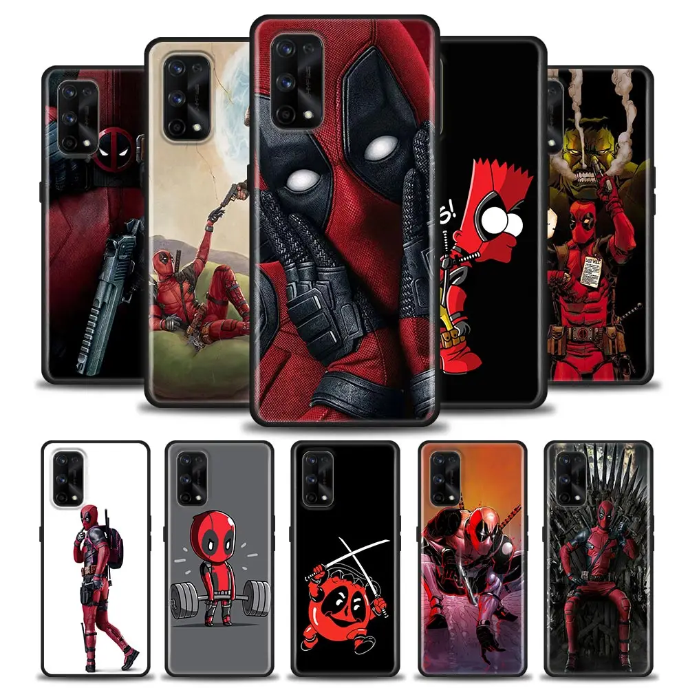 Funny Cartoon Deadpool Marvel For Cover OPPO Realme GT Master Neo 2 3 GT2 Pro GT 5G Case Realme C35 C21Y C25 C33 C12 Soft Fundas