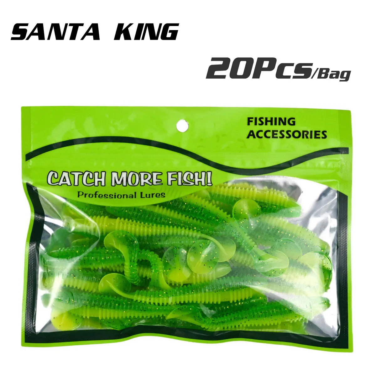 20 pièces leurres de pêche souples 5.5 cm 7.5 cm t-tail ver leurre artificiel doux appâts gabarit Wobblers bar brochet matériel de pêche