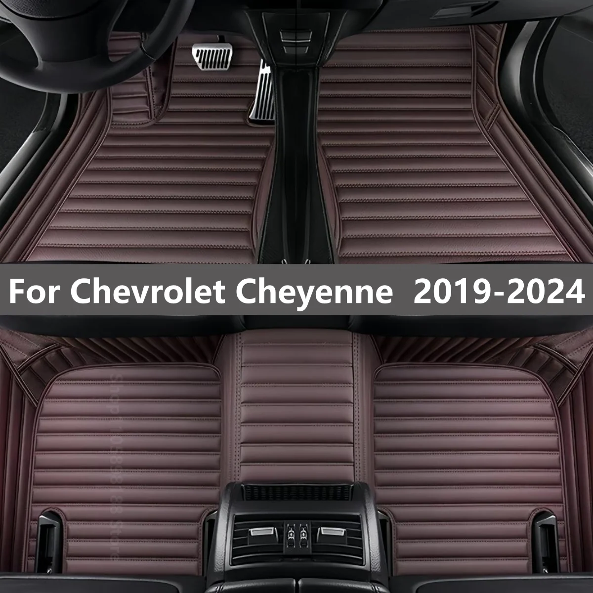 Custom Automotive Car Floor Mats For Chevrolet Cheyenne 2019 2020 2021 2022 2023 2024 Auto Carpets Foot Coche Accessories