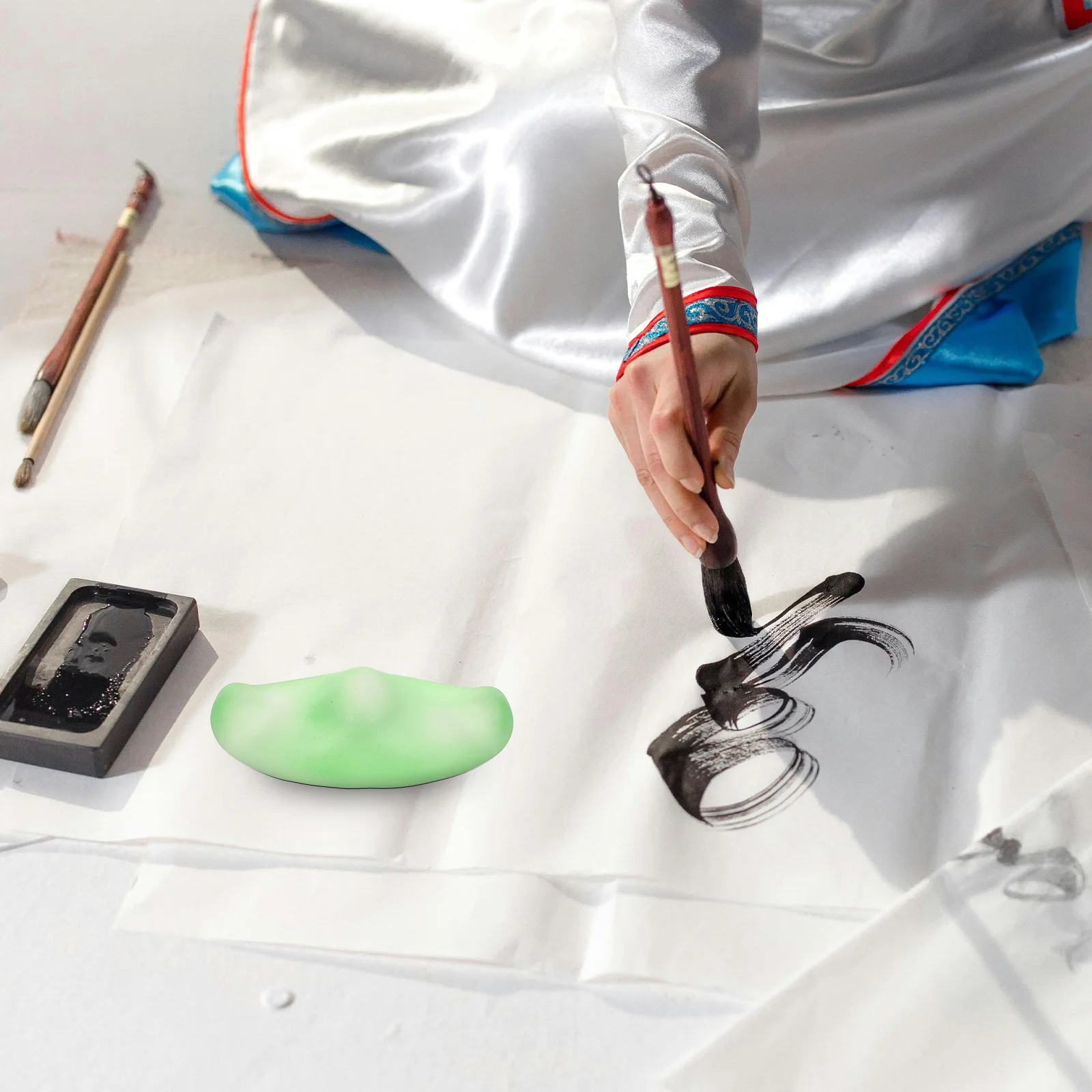 حامل فرشاة لرف قلم الخط الزجاجي لطلاء الحبر وكتابة الفن الصيني وملحقات منظم المكتب #6