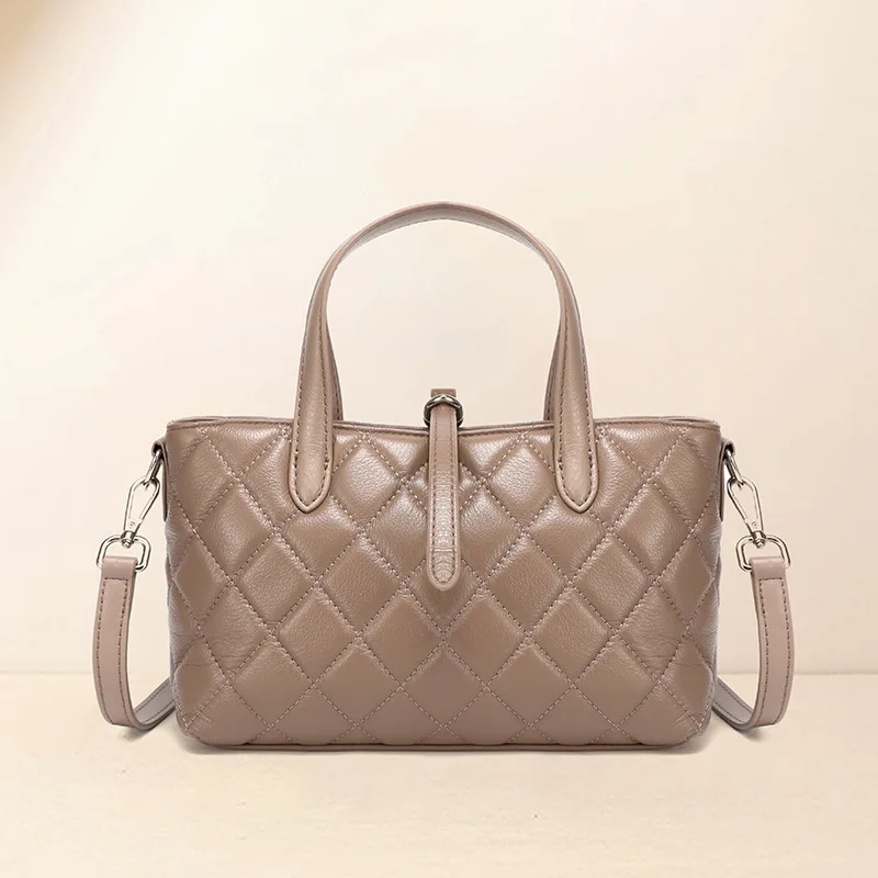 

Новинка 2024 года, большая сумка из натуральной кожи для женщин, дизайнерская роскошная сумка через плечо из натуральной кожи, большая вместительная сумка