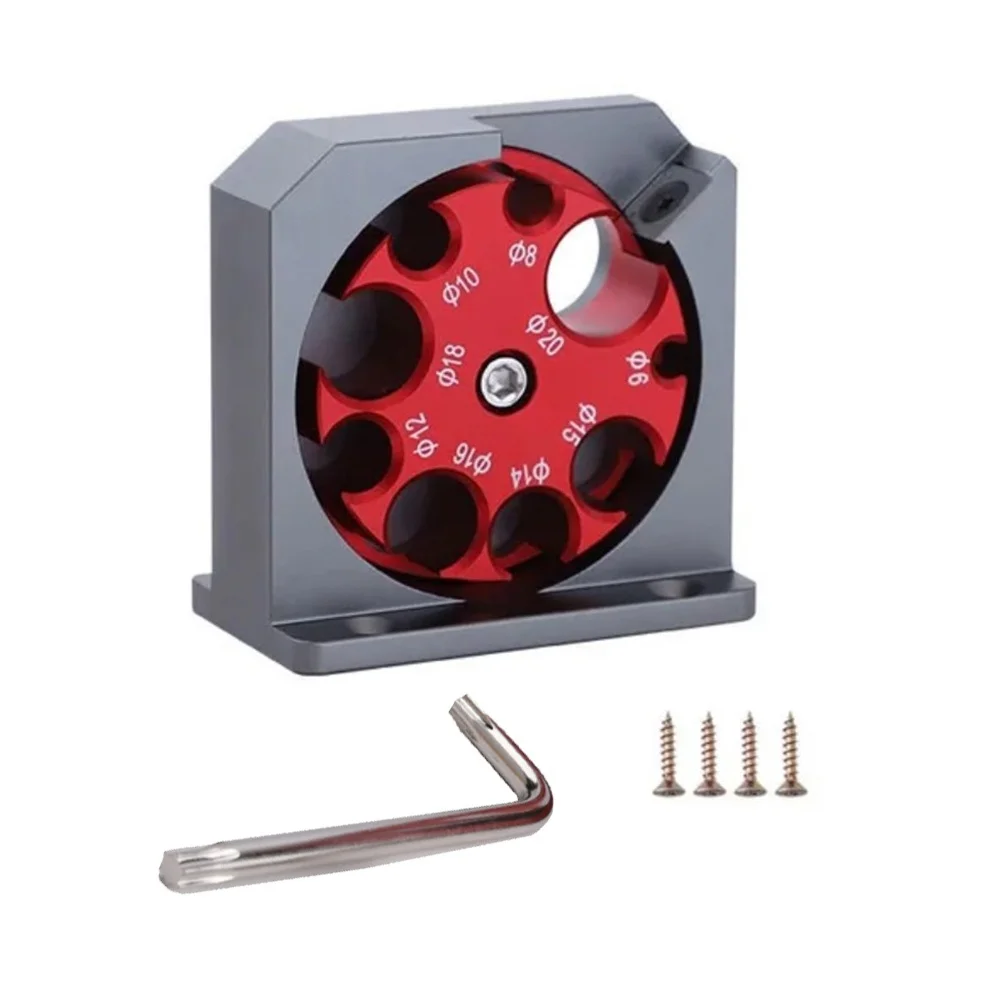 Aluminum Woodworking Drilling Tool with 9 Holes Designed Specifically for Square Bar to Round Shape Transformation