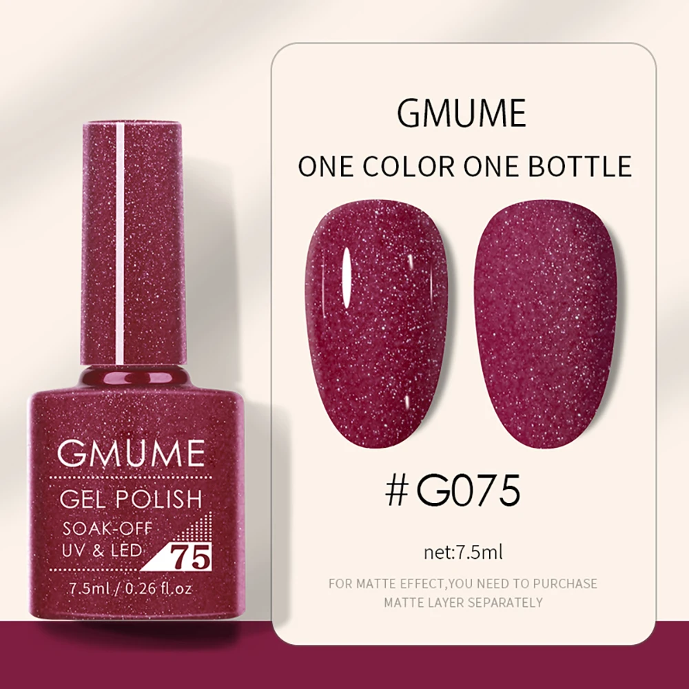 1pc 7,5ml Gel Nagellack Set Herbst Glanz Finish Semi Permanent Glitter Pailletten Nagellack Set Kit Soak Off uv Lack Nail art