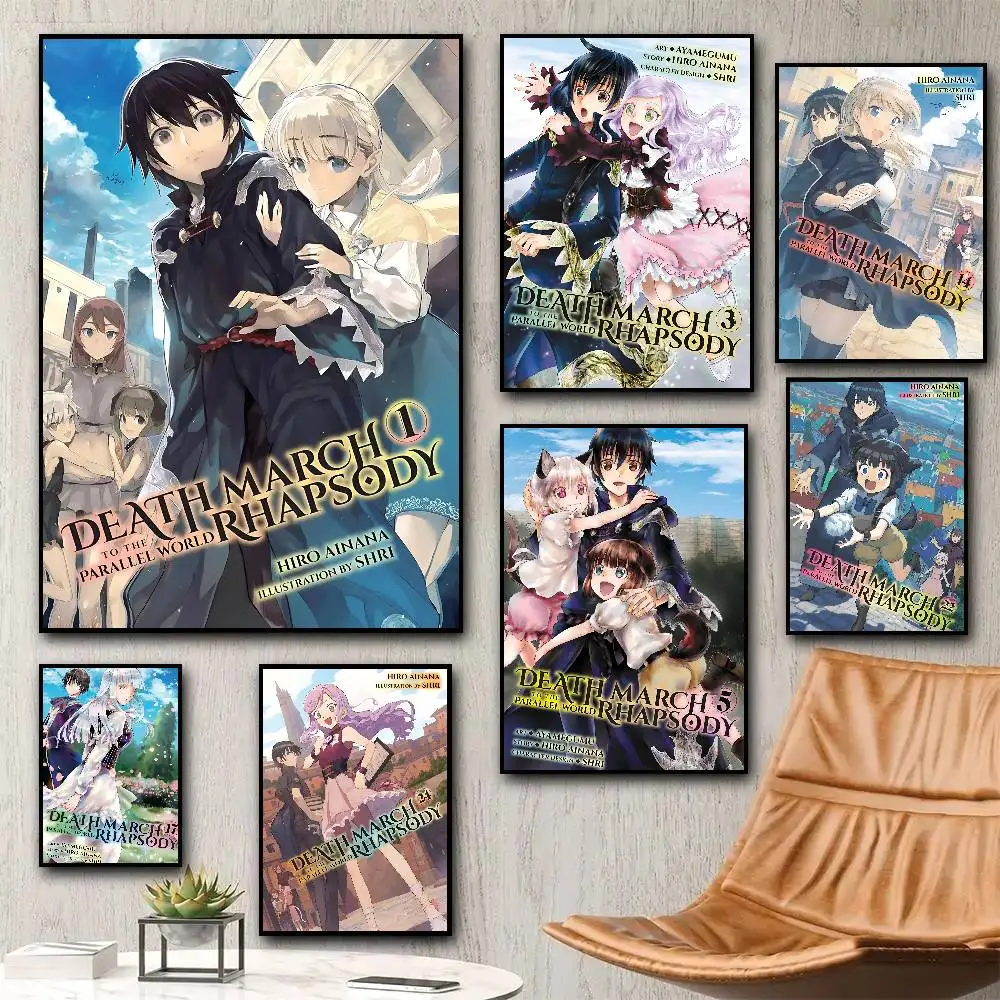 1pc Death March To The Parallel World Rhapsody Poster Sticker Print Waterproof Wall Art For Living Room Bedroom Home Decor