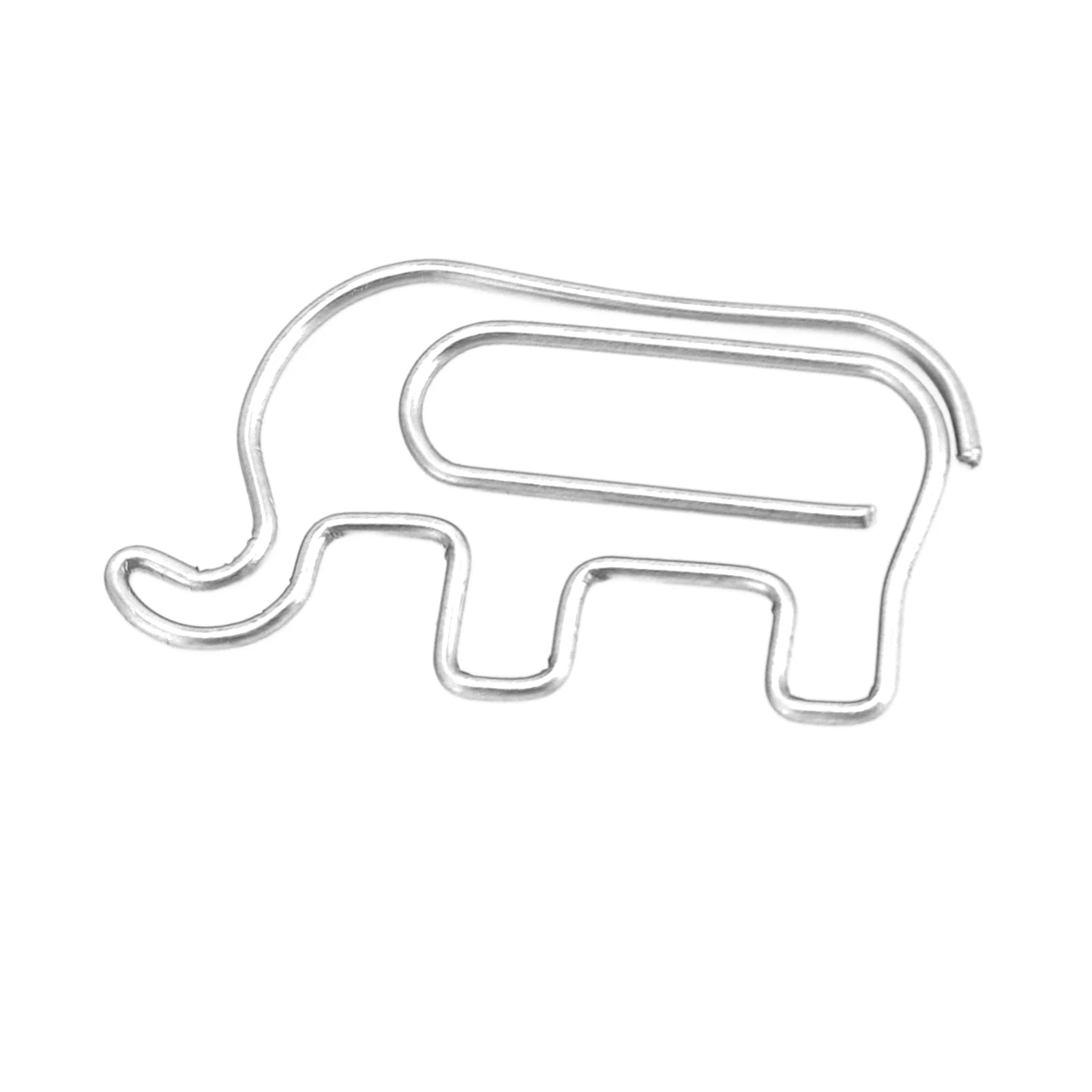 100 stuks paperclip schattige olifantvormige roestvrijstalen paperclip met opbergdoos voor fotobladwijzers diervormige paperclip