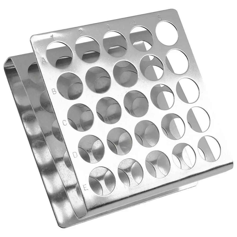 

Stainless Steel Tube Rack 25 Holes Z Shaped Stand Storage Z Shape Test Tube Rack Holder Tubes Lab Equipment Metal Teaching