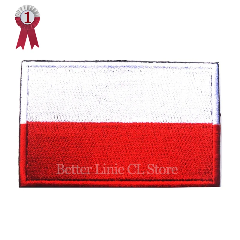 Europe Polska oscam lines flag 8 linii x5cm Poland Patches polska European flag Polska 8stabilne flag Oscam Patches Clines 2024