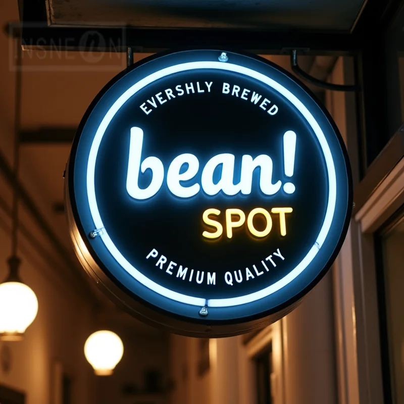 Custom Round Acrylic LED Light Box for All Shops Waterproof Double Sided Versatile Business Signage Wall Mounted Display