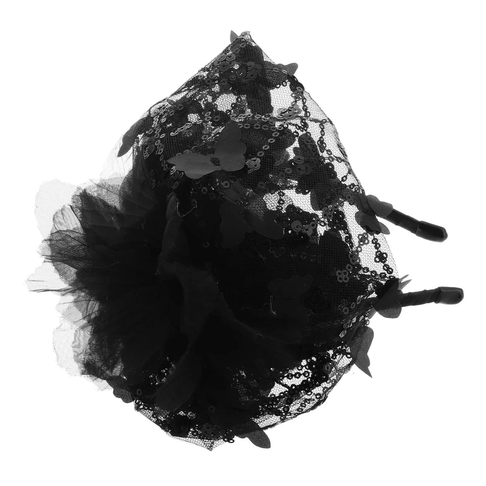 Fascinator Mesh Hairband for Women with Floral Versatile Evening Party Travel Banquet Vintage Bride Hair Decor