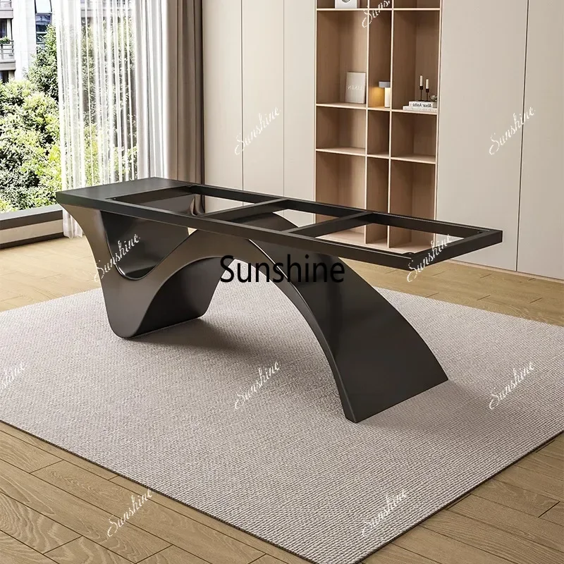 Table leg bracket metal office desk base rock slab dining support legs large plate frame luxury stone creative table