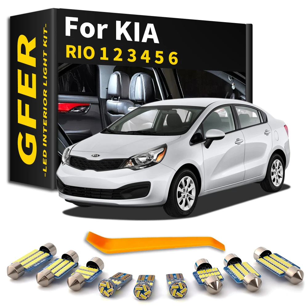 No Error Interior LED Light Kit For KIA RIO 1 2 3 4 5 6 1999- 2009 2010 2011 2012 2013 2014 2015 2016 2017 2018 2019 2020 2021