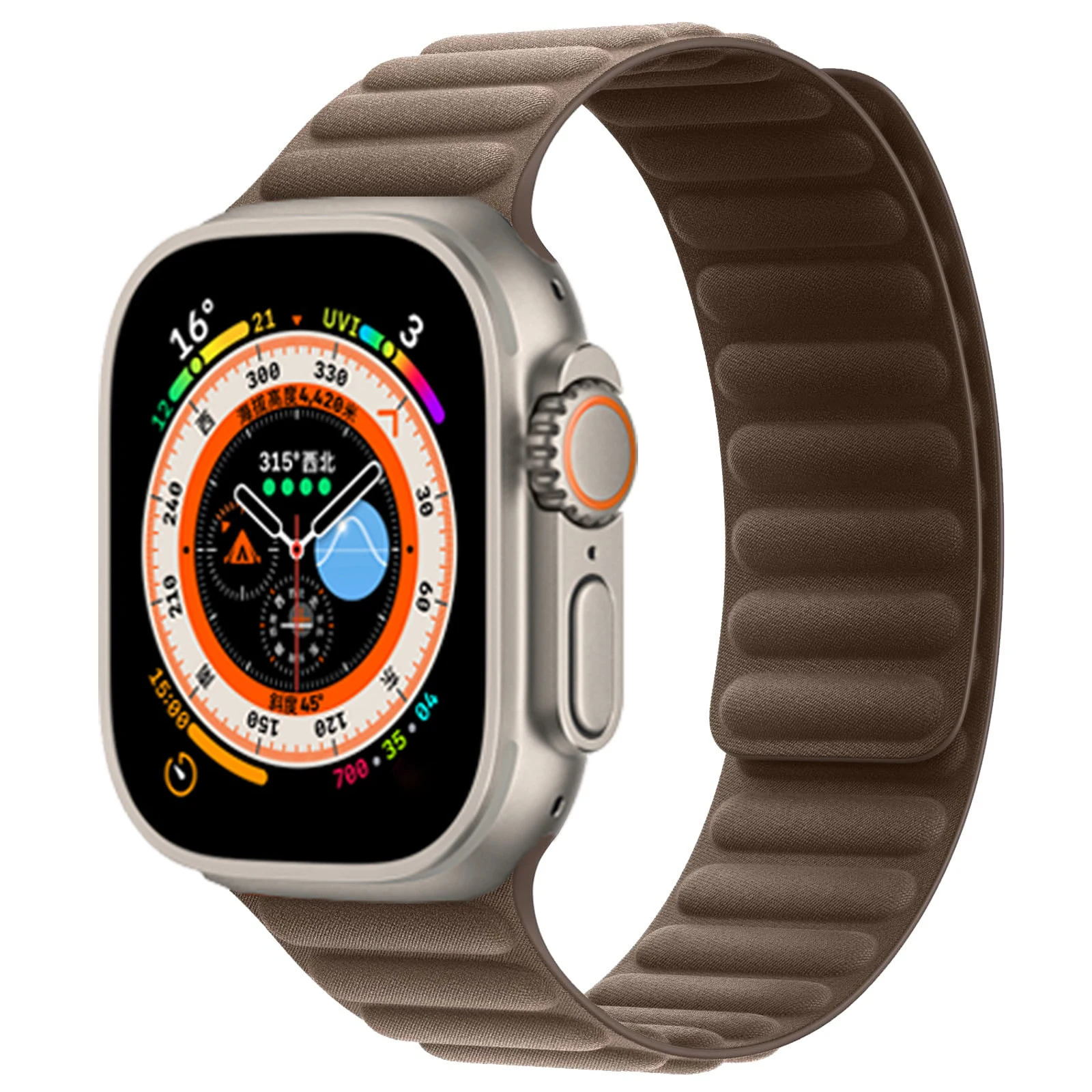 애플 워치 밴드용 파인 우븐 스트랩, 45mm, 44mm, 40mm, 49mm, 41 정품 마그네틱 루프 팔찌, iWatch 시리즈 9, 8, SE, 7, 6, 울트라 2, 신제품