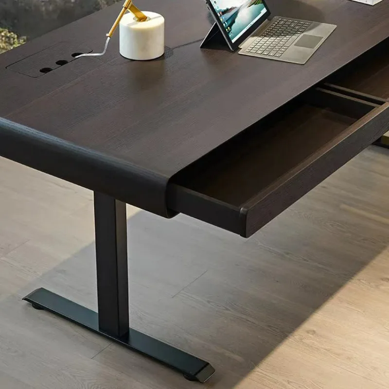 Intelligent electric lifting desk Italian minimalist modern minimalist dual motor study home computer work desk
