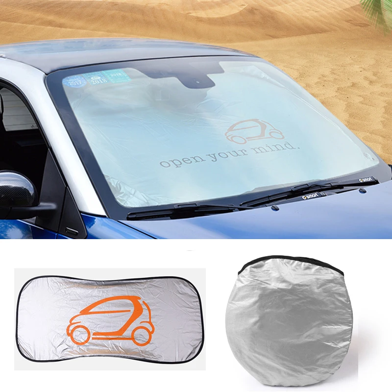 

Car Windshield Sun Shade Car Front Sunshade Car Parasol Umbrella Accessories For Smart 451 453 Fortwo Forfour 2015 2014 2013 12