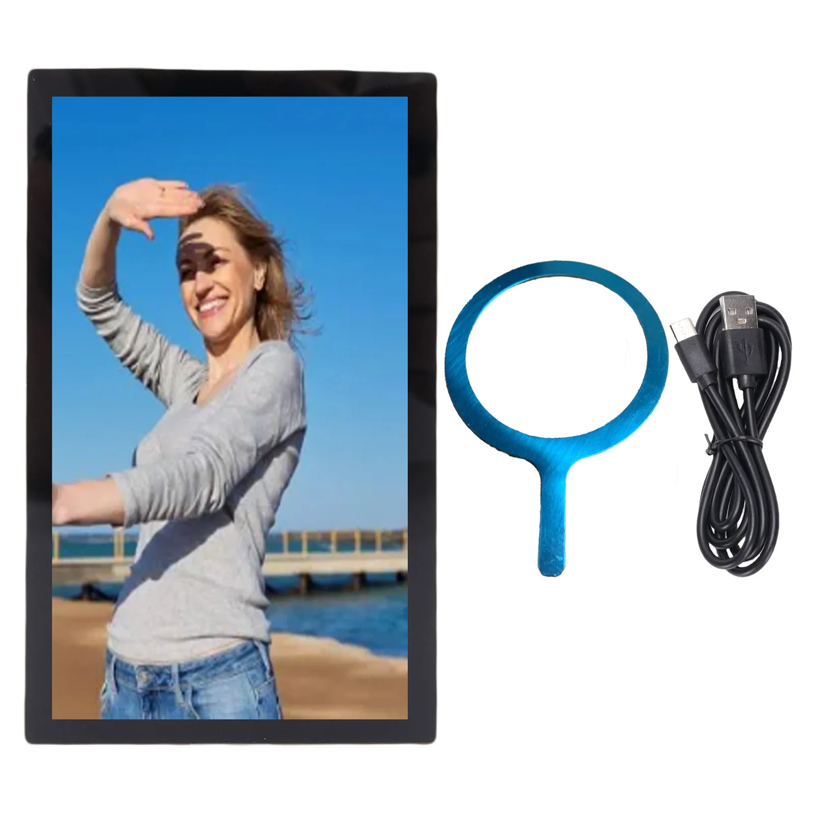 Phone Vlog Selfie Display Screen Magnetic High-Definition Clear Phone Rear Camera Selfie Screen for Streaming Video Recording