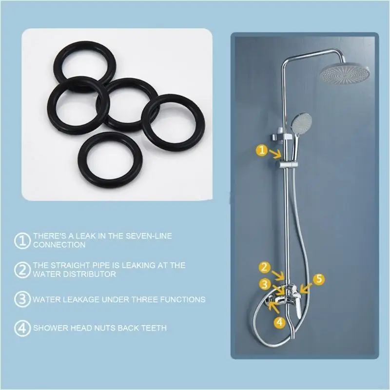1 box Spacer Plumbing Faucet O-rings Rubber Washer Sealing Gasket Faucet Accessories Seal Ring Set for Kitchen Bathroom 3