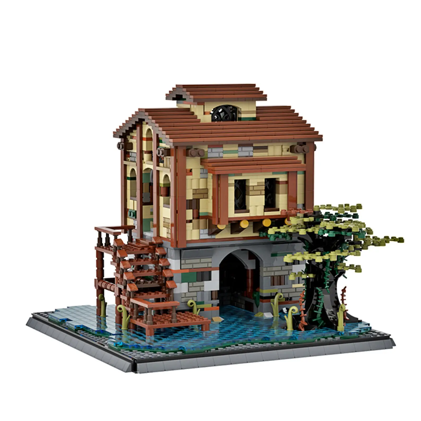 Mysterious House in the Middle of a Swamp Building Toys 2593 Pieces MOC Build