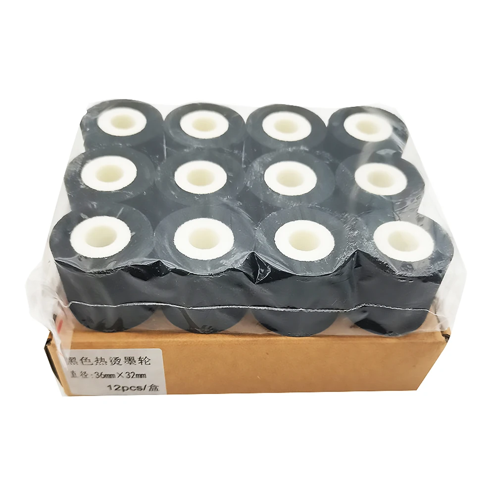 Black 36x16mm 36x32mm 36x36mm 36x40mm 36x35mm 40x40mm hot stamp coder ink roll for MY380F DK1000 DK1100 coding sealing machine