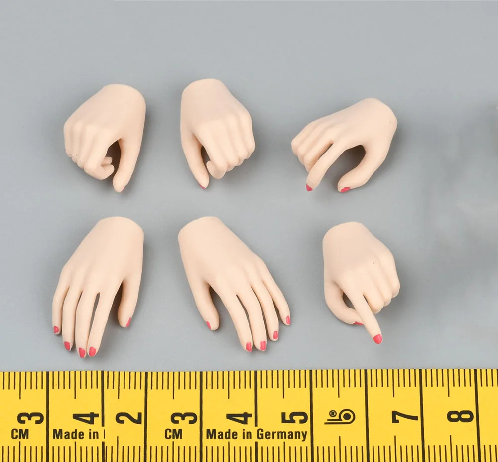 FLAGSET FS-G002 Scale 1/6 Three Kingdoms Yan Wushuang Pale Color Hand Model 6PCS/SET Suit 12inch Action Doll Collectable