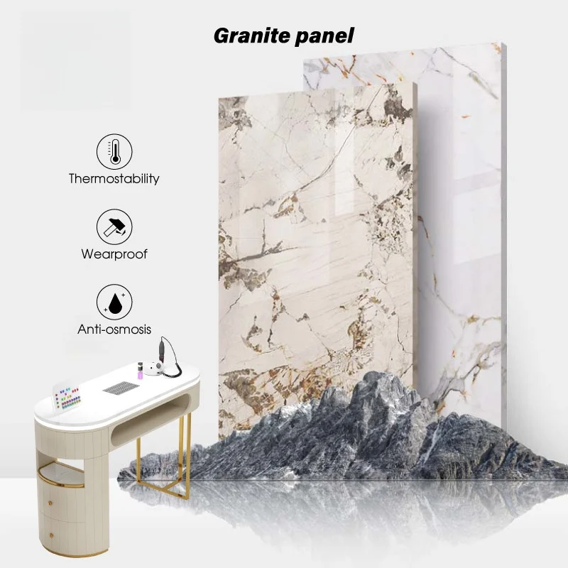 モダンライトラグジュアリーホワイトサロン家具設備ビューティーラッシュマニキュアテーブルサロンネイルテーブル＆チェアースツールセット