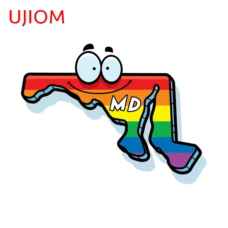 UJIOM Smiley Map Rainbow LGBT Flag Wall Sticker Fashion Novelty Sunscreen Vinyl Decal Interesting Kitchen Murals Decoration - view 3