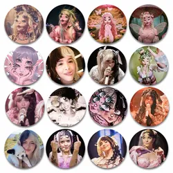 Popular Singer Melanie Martinez Pins Aesthetic Music Album Cover Enamel Badge Funny Round Brooch Pin on Backpack Fans Collection