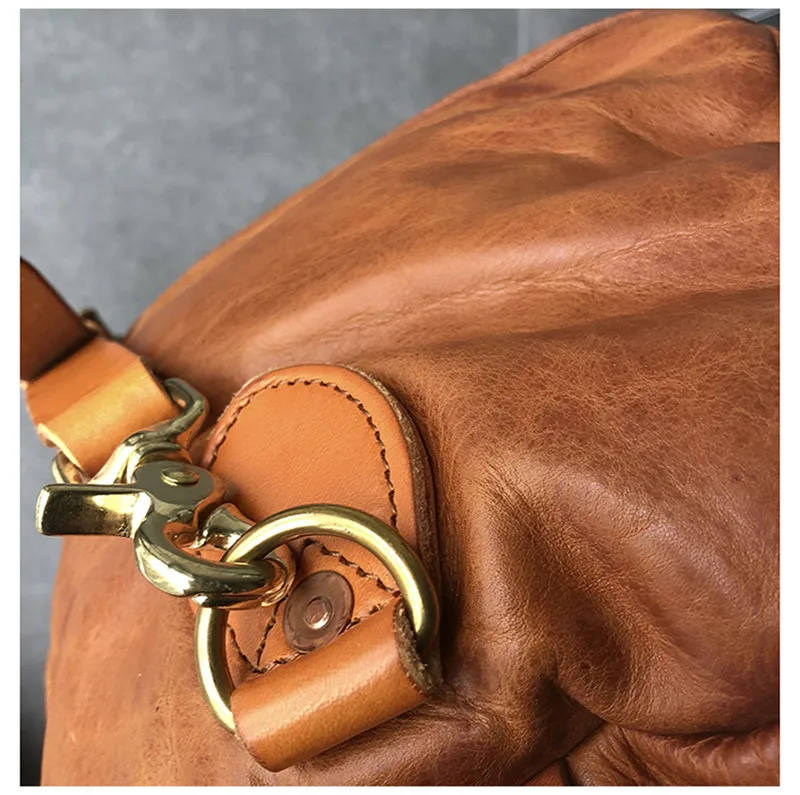 Vintage Luxus Natur Echt leder Männer große Kapazität Reisetasche hand gefertigte wochen ende Outdoor weiche echte Rindsleder große Gepäck tasche