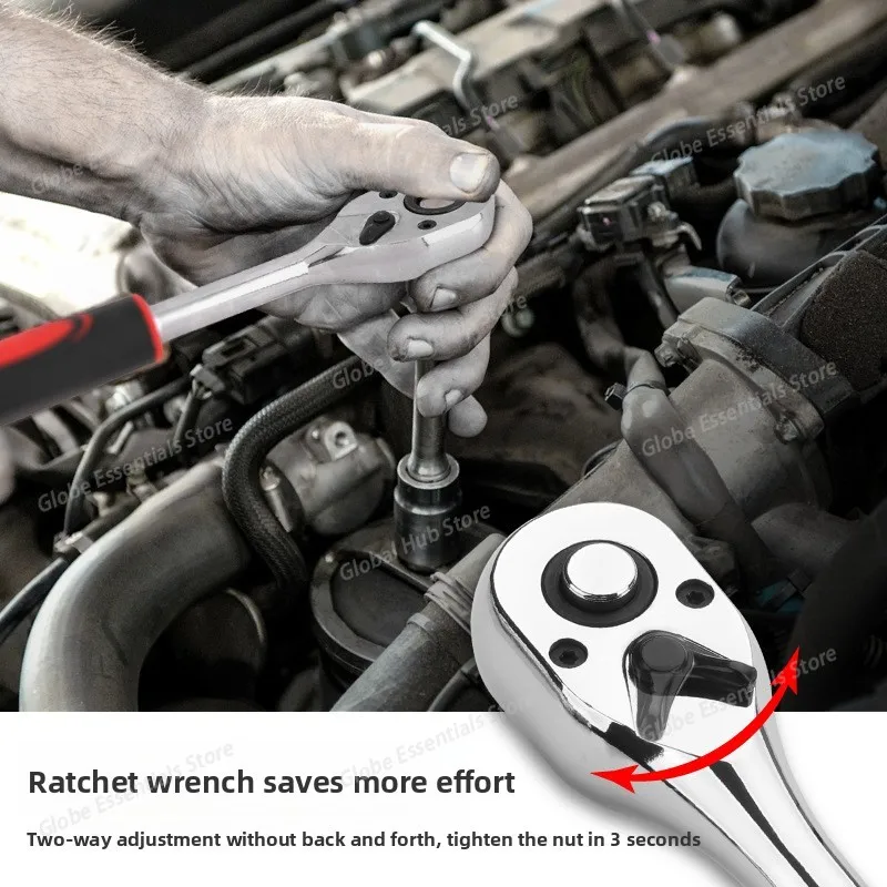 216pcs Socket Wrench Set, Ratchet Wrench Tool Sets, Mechanical and Automotive Repair Combination Socket Ratchet Wrench Set