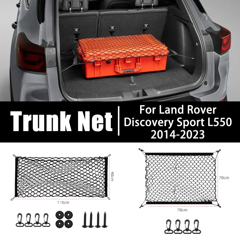 

Car Trunk Net For Land Rover Discovery Sport L550 2014-2023 Mesh Nylon Trunk Organizer Elastic Luggage Storage Bag Accessories