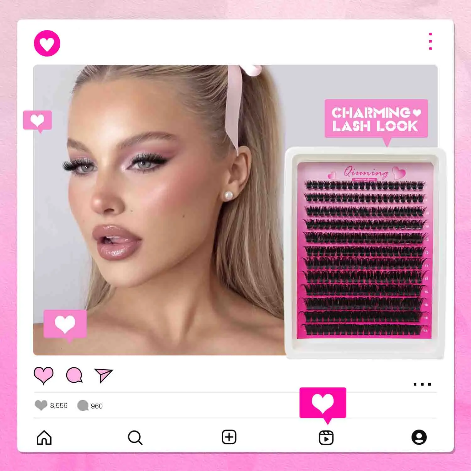 QIUNING Lash Clusters Kit Lash Spikes Eyelash Clusters Volume Individual Lashes DIY Spiky Lash Extension Manga Clusters Eyelash