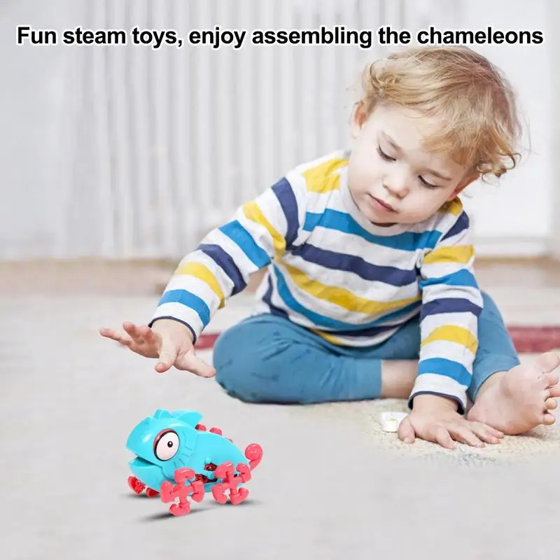 Chameleon Robot Assembly Toy Building Chameleon Robot Toys Assembly Educational Building Kit Christmas Birthday Gift Electric