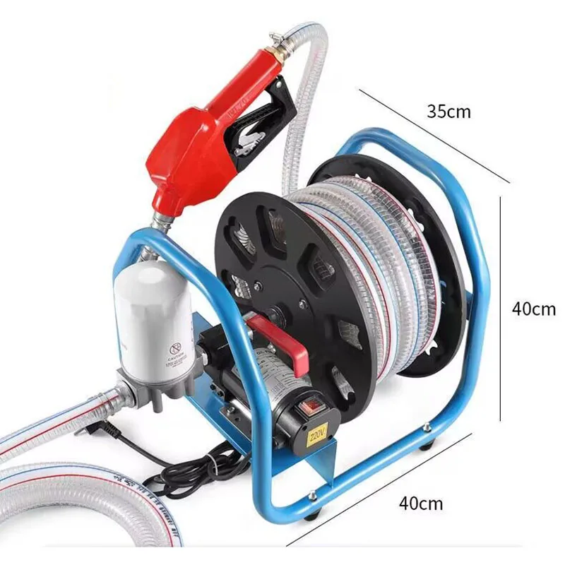 Imagem -02 - Bomba de Óleo Diesel Elétrica Equipamento Pequeno da Bomba de Óleo Tanque Portátil Veículo 12v 24v 220v 380w 50l m