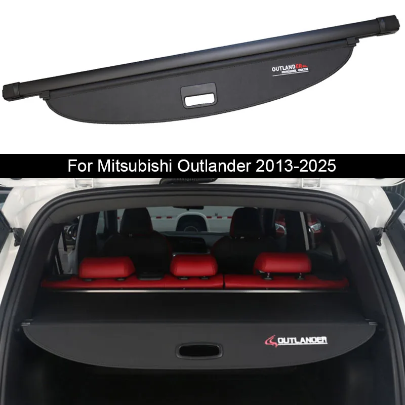 

Car Rear Trunk Curtain Cover Rear Rack Partition Shelter Interior Auto Accessories For Mitsubishi Outlander 2013-2025